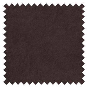 Fauteuil Marson geweven stof/microvezel - Microvezel Salvo: Aubergine - Met hocker