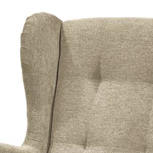 Fauteuil Marson Tissu, microfibre - Microfibre Salvo: Crème - Avec repose-pieds