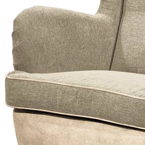 Fauteuil Marson Tissu, microfibre - Microfibre Salvo: Crème - Avec repose-pieds