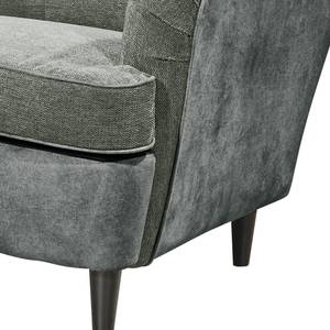 Fauteuil Marson Tissu, microfibre - Microfibre Salvo: Gris - Avec repose-pieds