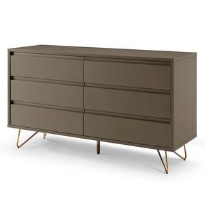 Commode Belfield MDF verni - Gris / Doré