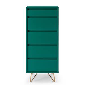 Ladekast Tully MDF -  groen/goudkleurig - 45 x 110 cm