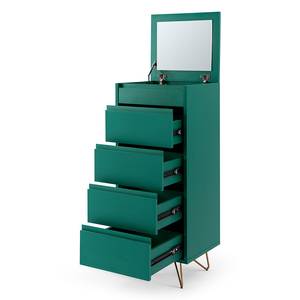 Ladekast Tully MDF -  groen/goudkleurig - 45 x 110 cm