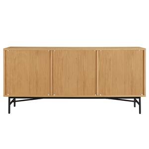 Sideboard Langemark MDF / Echtholz furniert - Eiche / Schwarz