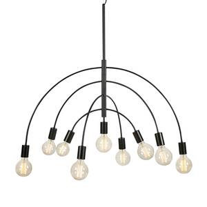 Suspension Lavello Fer - 9 ampoules - Noir