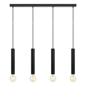 Hanglamp Sencillo ijzer - 4 lichtbronnen - Zwart