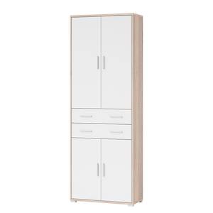 Armoire de bureau Office Line - 4 portes Blanc / Imitation chêne de Sonoma