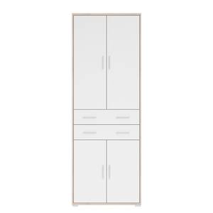 Armoire de bureau Office Line - 4 portes Blanc / Imitation chêne de Sonoma