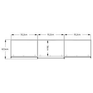 Zweefdeurkast Sinfonie Plus type B Aardekleurig - 280 x 222 cm - Basic - Zilver