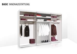 Schwebetürenschrank Sinfonie Plus Typ B Eiche Artisan Dekor - 280 x 222 cm - Basic - Silber