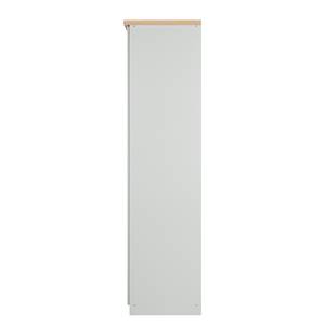 Draaideurkast COLLONE met spiegel zijdegrijs/Artisan eikenhouten look - Breedte: 141 cm