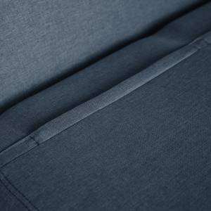 Fauteuil convertible ELANDS Tissu - Tissu Nims: Bleu jean - Noir