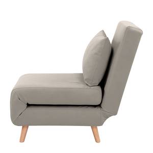 Fauteuil convertible ELANDS Tissu - Microfibre Ehmi: Gris clair - Hêtre clair