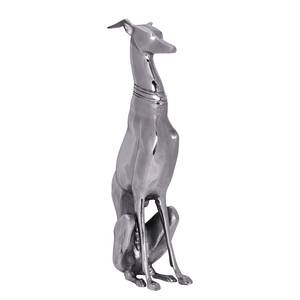 Beeldje Dog aluminium - zilverkleurig