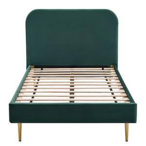 Gestoffeerd bed Ebelsbach polyester - Groen/goudkleurig - 90 x 200cm
