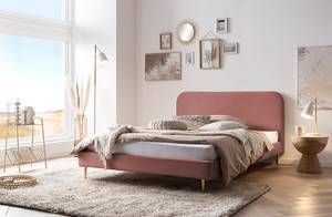 Gestoffeerd bed Ebelsbach polyester - Roségoud - 140 x 200cm