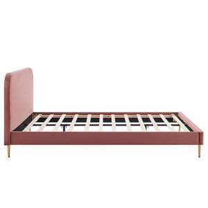 Gestoffeerd bed Ebelsbach polyester - Roségoud - 140 x 200cm