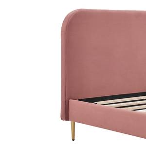 Gestoffeerd bed Ebelsbach polyester - Roségoud - 140 x 200cm