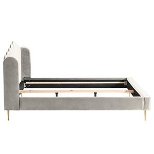 Gestoffeerd bed Kronach polyester/MDF - Beige/Goudkleurig - 180 x 200cm