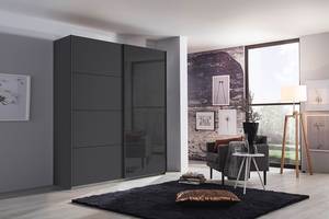 Zweefdeurkast BLAXX type B glas - metallic grijs - Breedte: 180 cm - Classic