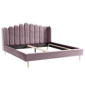 Lit capitonné Kronach MDF / Polyester - Doré rose - 180 x 200cm