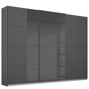 Armoire à portes coulissantes BLAXX - A Verre - Gris métallique - Largeur : 270 cm - Classic