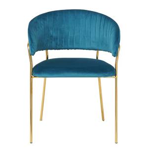 Gestoffeerde stoel Liebstedt polyester - turquoise