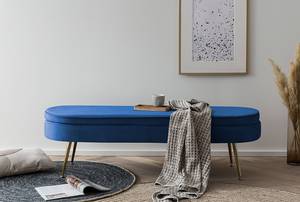 Banquette Brünn Polyester - Bleu foncé - 142 x 45 cm