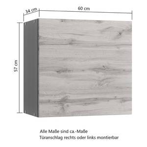 Meuble haut Turin Imitation chêne wotan / Graphite