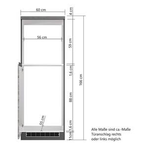 Oven-inbouwkast Turin combi A Grijs/Eikenhoutlook wotan