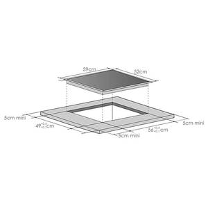 Küchenzeile Turin Kombi D Wotaneiche Dekor / Graphit - Breite: 390 cm - Glaskeramik - Mit Elektrogeräten