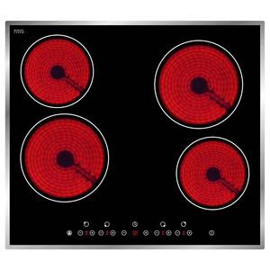 Hoek-keukenblok Turin combi C Eikenhoutlook wotan/Grafiet - Breedte: 300 cm - Glas-keramisch - Met elektrische apparatuur