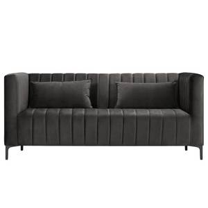 2-Sitzer Sofa Valun Samt Ravi: Grau