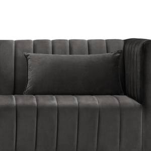 2-Sitzer Sofa Valun Samt Ravi: Grau