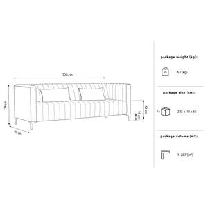 3-Sitzer Sofa Valun Samt Ravi: Taupe