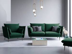 2-Sitzer Sofa Amandola Samt Ravi: Antikgrün