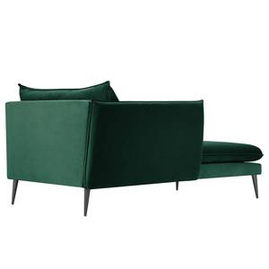 Chaise longue Amandola Velours Ravi: Antiek groen - Links uitlijnen