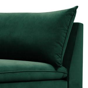 Chaise longue Amandola Velours Ravi: Antiek groen - Links uitlijnen