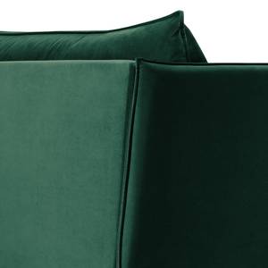 Chaise longue Amandola Velours Ravi: Antiek groen - Links uitlijnen