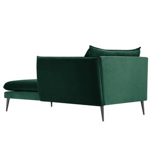 Chaise longue Amandola Velours Ravi: Antiek groen - Rechts uitlijnen