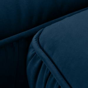 Canapé d’angle Sides Velours Blonda: Bleu marine - Méridienne longue à gauche (vue de face)