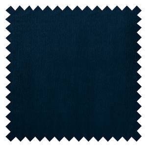 Hoekbank Costellio met ottomane Velours Blonda: Marineblauw - Longchair vooraanzicht links