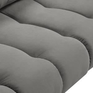 Canapé d’angle Joselis Microfibre Faria: Gris - Méridienne longue à gauche (vue de face)