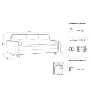 Schlafsofa Melsele Samt Ravi: Taupe