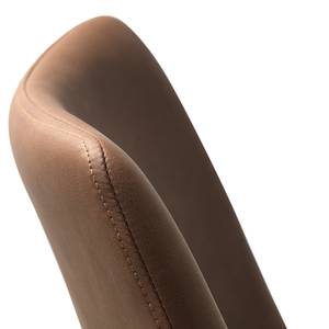 Chaises Pepino - Lot de 2 Imitation cuir / Acier - Marron