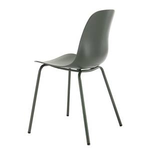 Chaises Toledo - Lot de 4 Tissu mélangé / Acier - Vert olive