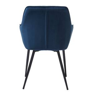 Chaises Calles - Lot de 2 Velours / Acier - Bleu