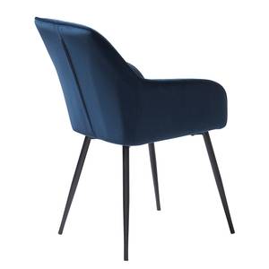 Chaises Calles - Lot de 2 Velours / Acier - Bleu