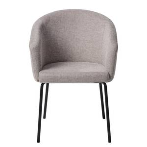 Chaises Chelva - Lot de 2 Tissu mélangé / Acier - Gris clair