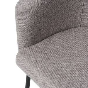 Chaises Chelva - Lot de 2 Tissu mélangé / Acier - Gris clair